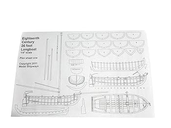 Amazon.com: Model Shipways 18th Century Longboat Wood Model